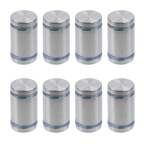 T Tulead Stainless Steel Standoff Sign Holder Screws 1" x 1-3/5", 8PCS 1.77 inches x 1 inch Silver