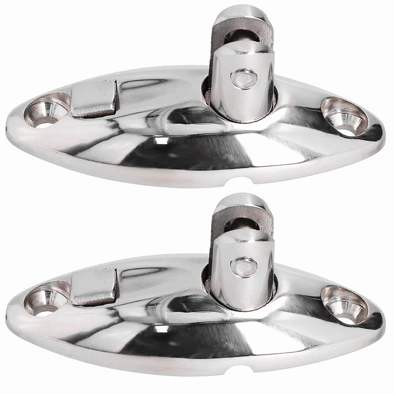 NRC&XRC 316 Stainless Steel Pair of Quick Release Bimini Top Swivel Hinge Deck Side Mount Without fasterneres