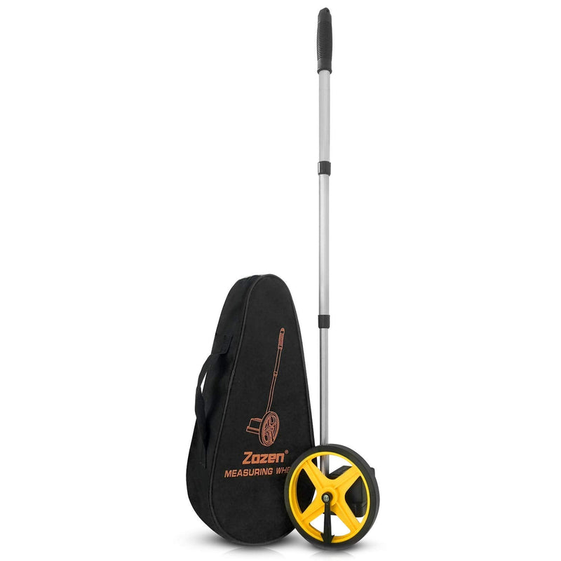 Zozen Measuring Wheel in Feet and Inches, 6-inch Measure Wheel - Telescopic/Mechanical/One Key to Reset/Starting Point Arrow and Cloth Carrying Bag, Measurement Up to 10,000Ft. 6'' Wheel