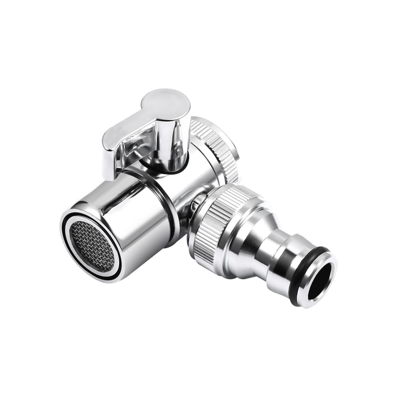 DOITOOL 3-Way Sink Faucet Diverter Valve, Copper faucet adapter for portable washer Washing Machine, Countertop Dishwasher Splitter with Aerator Hose Connector
