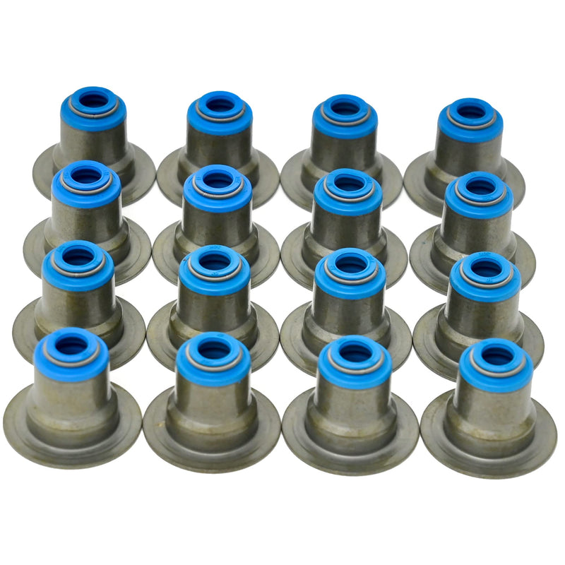 Michigan Motorsports LS/LT Beehive Valve Seal Kit | Set of 16 | Hat-Style Stem Seal for 4.8L 5.3L 5.7L 6.0L 6.2L 7.0L LS & Gen V LT Engines | OEM-Style Powdered Metal Guide Fit