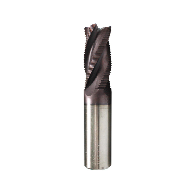 HFS(R) Roughing End Mill Square End Mill 4 Flute M42 8% Cobalt TiAlN for Steel 5/8" Dia. 5/8" Cutting Dia