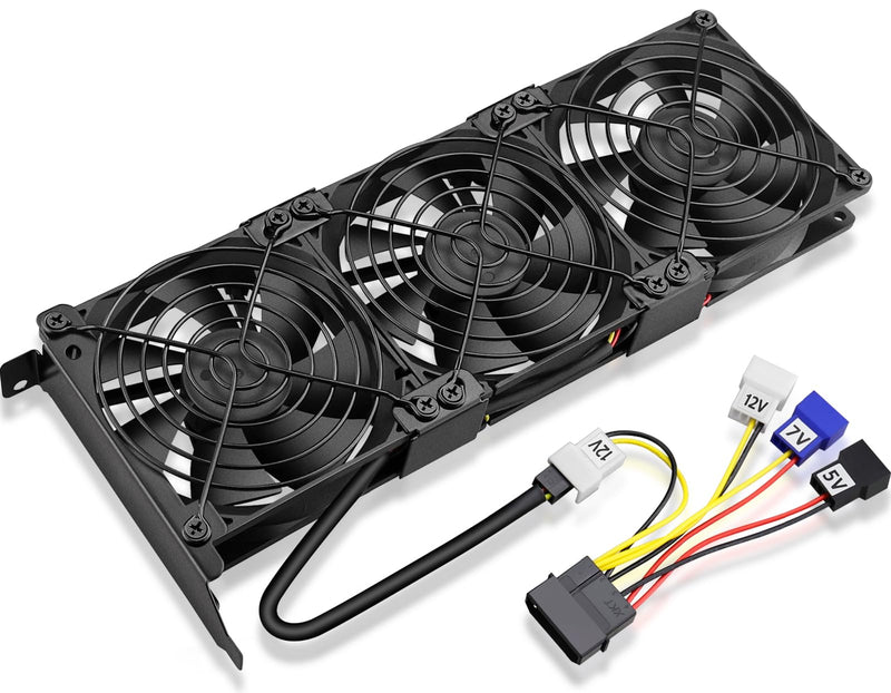 GDSTIME Graphic Card Fans, PCI Slot 3X 90mm 92mm Fans, Graphics Card Cooler | Video Card Cooler, VGA Cooler, GPU Fan Cooler 3* 92x92x25mm fan