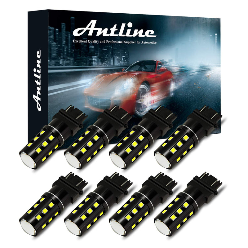 3157 3156 3057 3157A 4057 4157 LED Bulb White, Super Bright 1200 Lumens 24-SMD LED Replacement Lamp for Car Backup Reverse Brake Tail Turn Signal Daytime Running Parking Lights (Pack of 8) Xenon White
