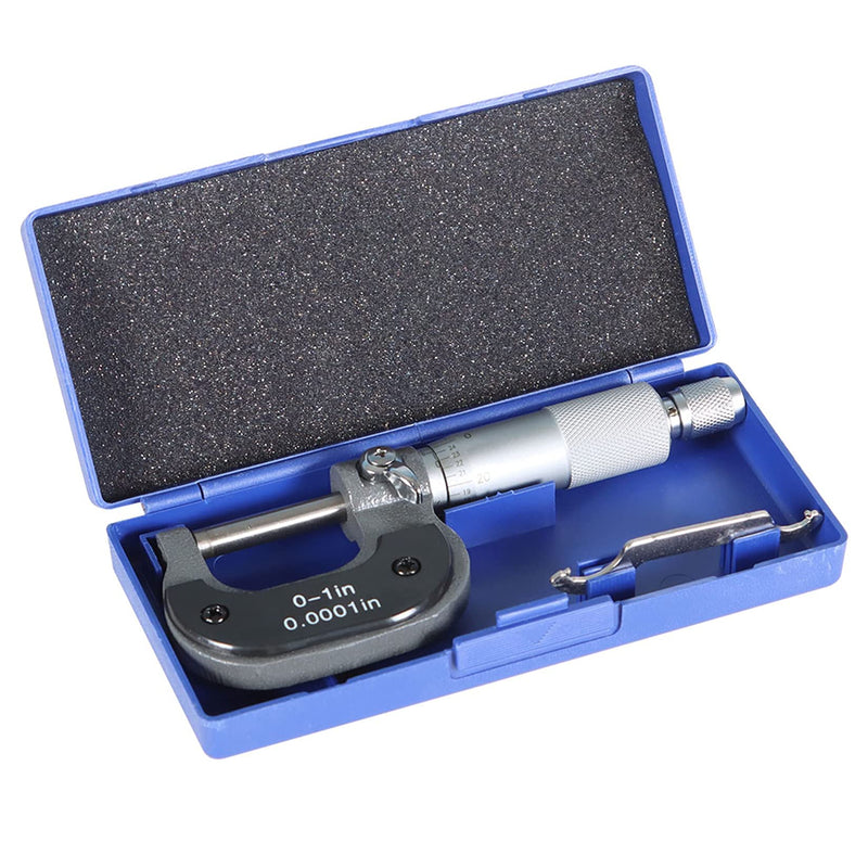 findmall 0-1" Outside Micrometer 0.0001" Carbide Tipped 0-1 Inch Micrometer Machinist Tool