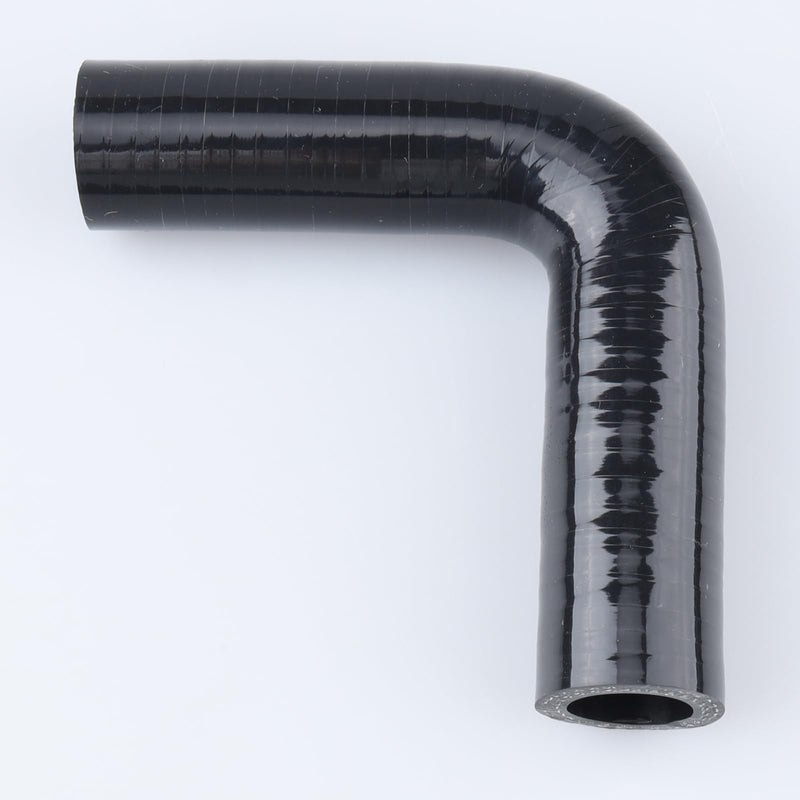 ID 3/4" (19mm), 90 Degree Elbow Coupler, Leg Length 3.5" (90mm), 3-Ply Reinforced, Universal Automotive Pure Silicone Hose, Black ID 3/4" (19mm)