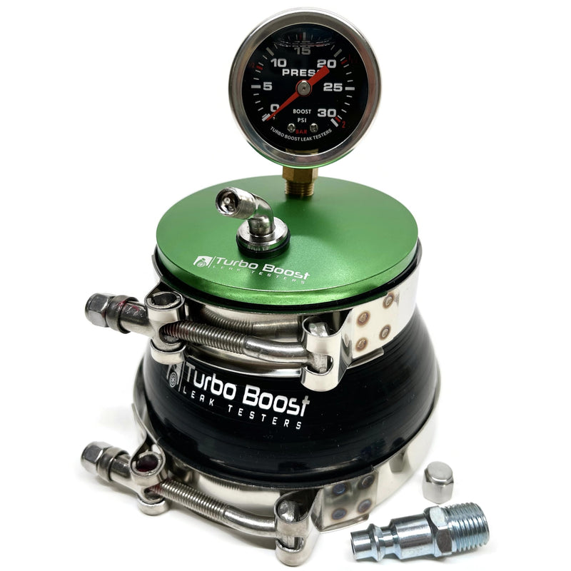4" inch Turbo Boost Leak Tester - Leak Detector - 6061 Billet Aluminum - 30 PSI - Check Test Intake Charge Pipe Pressure Leaks - Includes Both Tire and 1/4" Air Fititng