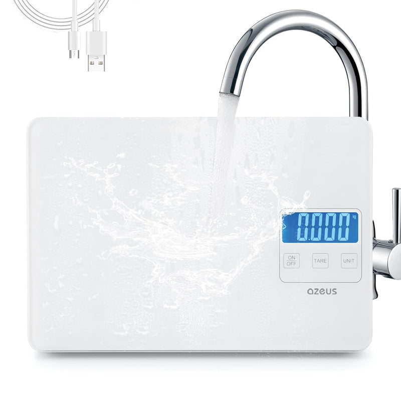 Food Scale with USB Rechargeable, Digital Kitchen Scale with 6 Units, High Precision to 0.04 oz /11lbs Capacity, Weight Range from 3g-5000g