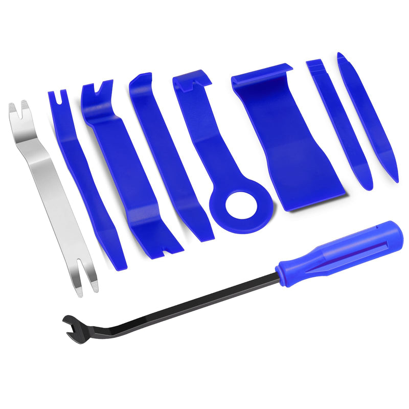 GLK Auto Trim Removal Tool Set Door Clip Panel Removal Tool Set Car Pry Tool with Fastener Remover for Car Dash Radio Audio Installer Pry Tool 9PCS blue