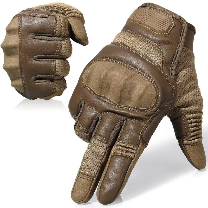  [AUSTRALIA] - AXBXCX Motorcycle Gloves for Men - Ultimate Protection, Touchscreen Capable, Durable for Outdoor Brown Medium