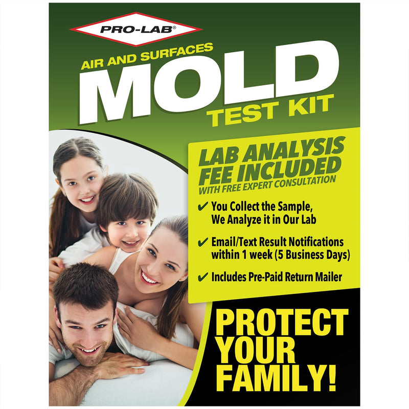 PRO-LAB DIY Mold Test Kit - 1 LAB FEE Included (3 Test Methods: Air, Surface, Bulk.) AIHA Accredited Lab Analysis, Expert Consultation and Return Shipping Included
