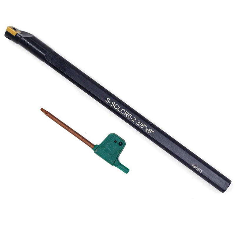 OSCARBIDE 3/8"x 6" Indexable Boring Bar, Right-Hand SCLCR, CCMT21.51 (CCMT060204), 1 Piece