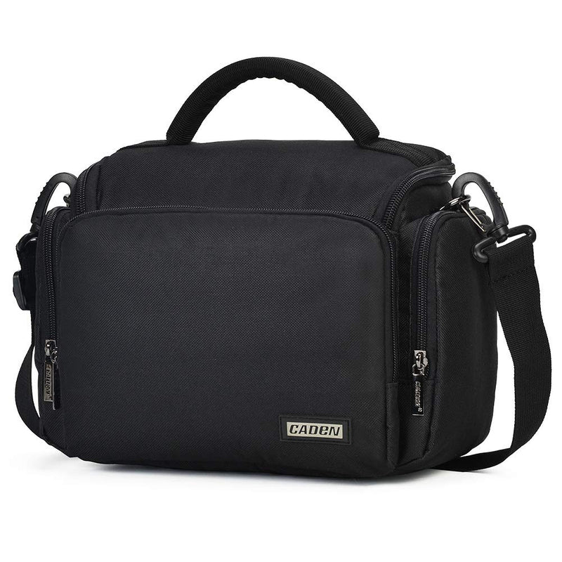 CADeN Camera Shoulder Crossbody Bag Case Compatible for Nikon, Canon, Sony SLR/DSLR Mirrorless Cameras and Lenses Waterproof(1.0 M, Black) 1.0 M