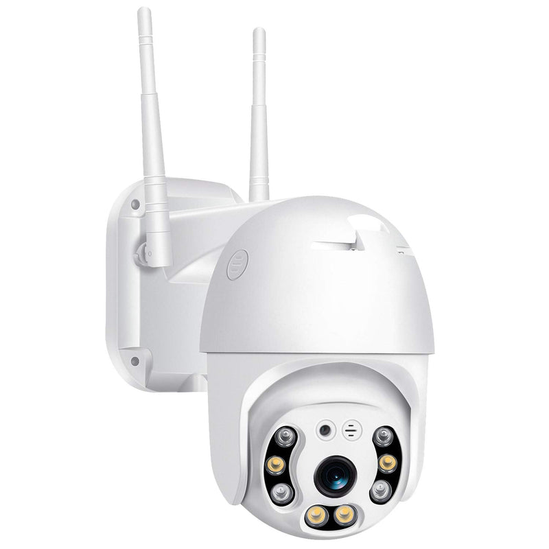 Pan Tilt Outdoor Security Camera, 1080P Home WiFi IP Camera, Pan Tilt Dome Surveillance Cam, Two Way Audio Motion Detection Clear Night Vision Onvif Waterproof CCTV Camera Support Max 128G SD 1 Count (Pack of 1)