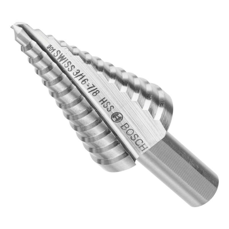 Bosch SDC2 3/16 in. to 7/8 in. High-Speed Steel Turbo Step Drill Bit