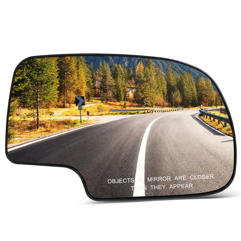 SCITOO Passenger Side Mirror Glass Fit for 1999-2003 For Chevy Silverado Pickup 2007 For Chevy Silverado Pickup 2000 For Chevy Suburban 2001-2006 For GMC Yukon XL with Backing Plate GM1325105 12477844 Right
