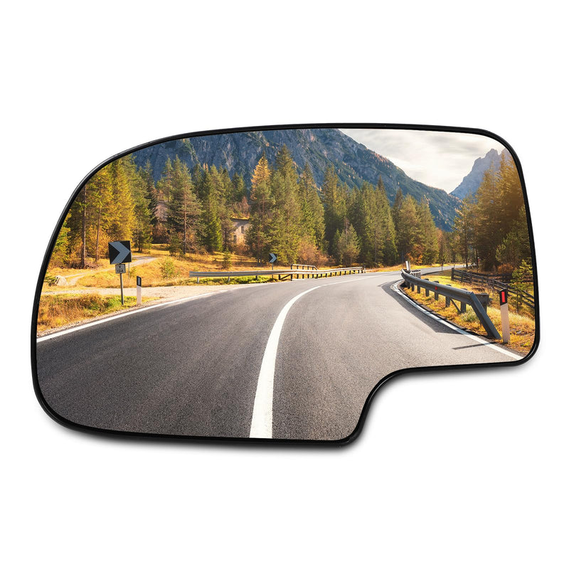 SCITOO Driver Side Mirror Glass Fit for 1999-2006 For Chevy Silverado Pickup 2007 For Chevy Silverado Pickup 2000 For Chevy Suburban 2001-2006 For GMC Yukon XL For GMC Sierra GM1324105 12477843 Left Glass
