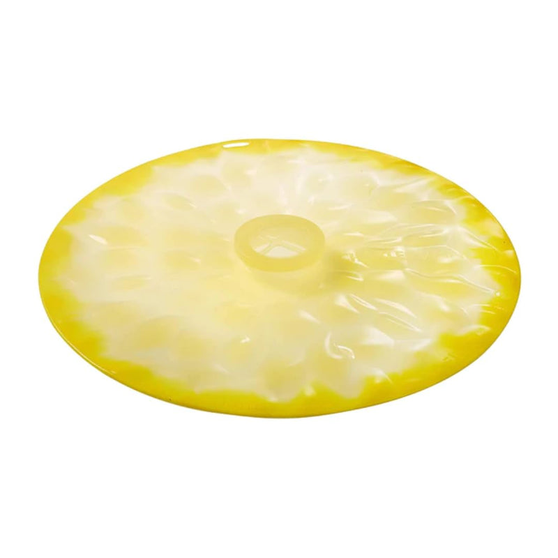 Charles Viancin - Lemon Silicone Lid for Food Storage and Cooking - 9''/23cm - Airtight Seal on Any Smooth Rim Surface - BPA-Free - Oven, Microwave, Freezer, Stovetop and Dishwasher Safe 9 Inch Lemon