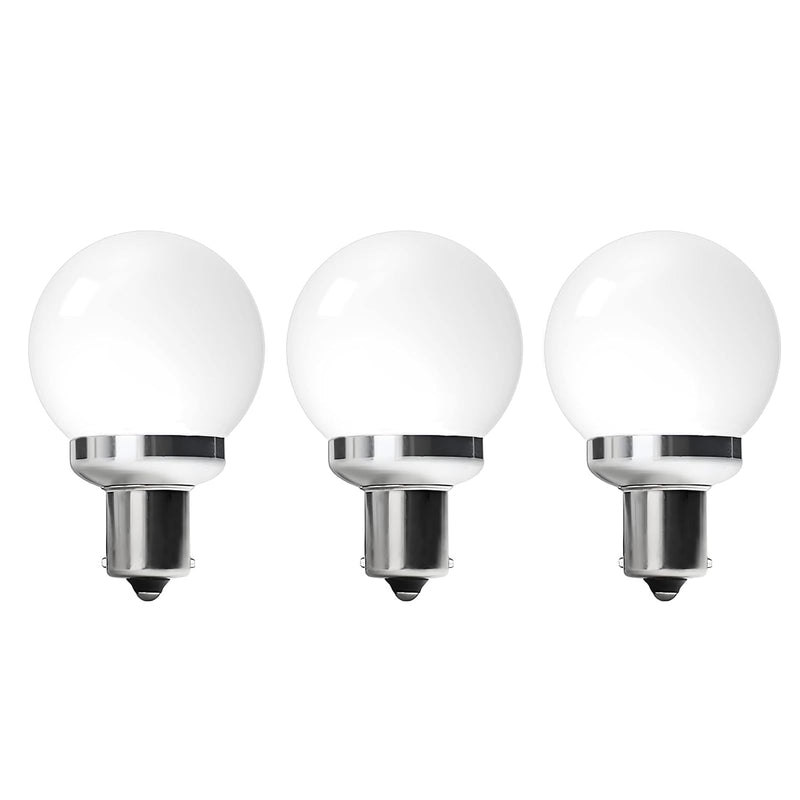 RV Vanity Light Bulbs 12 Volt, 20-99 1141 1156 BA15s LED Bulbs, RV Vanity Replacement Lights for Camper Travel Trailer Motorhome 5th Wheel Interior Light Bulbs, Cool White 6000K 3-Pack 3 Pack