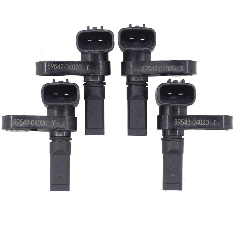 NewYall Set of 4 Front and Rear Left Driver and Right Passenger Side ABS Wheel Speed Sensor for Lexus GX460 GX470 LX570 Toyota 4Runner FJ Cruiser Land Cruiser Tacoma