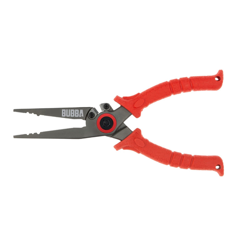 BUBBA 8.5" Stainless Steel Pliers with Non-Slip Handle, Spring Loaded with Crimping Tools and Anvil Cutters Lanyard Hole and Sheath 8.5" Pliers