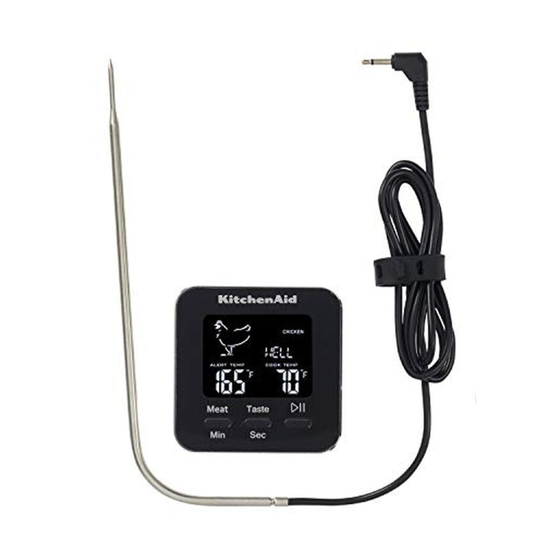 KitchenAid Programmable Wired Probe Thermometer Black