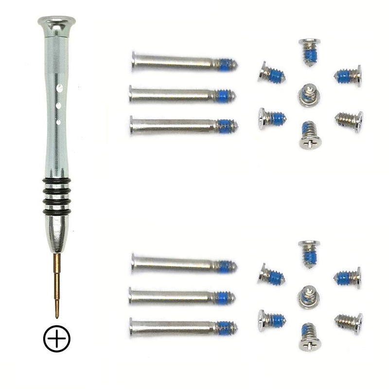 2 Sets Replacement Screws with Screwdriver for MacBook Pro 13" 15" 17" A1278 A1286 A1297 2009-2012, Unibody Bottom Case Cover Phillips Repair Tool Kit Notebook Laptop PC Computer Screw