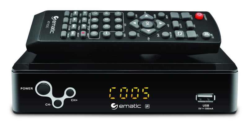  [AUSTRALIA] - Digital Converter, Ematic Digital TV Converter Box with Recording, Playback, & Parental Controls, AT103B (Non-Retail Packaging)