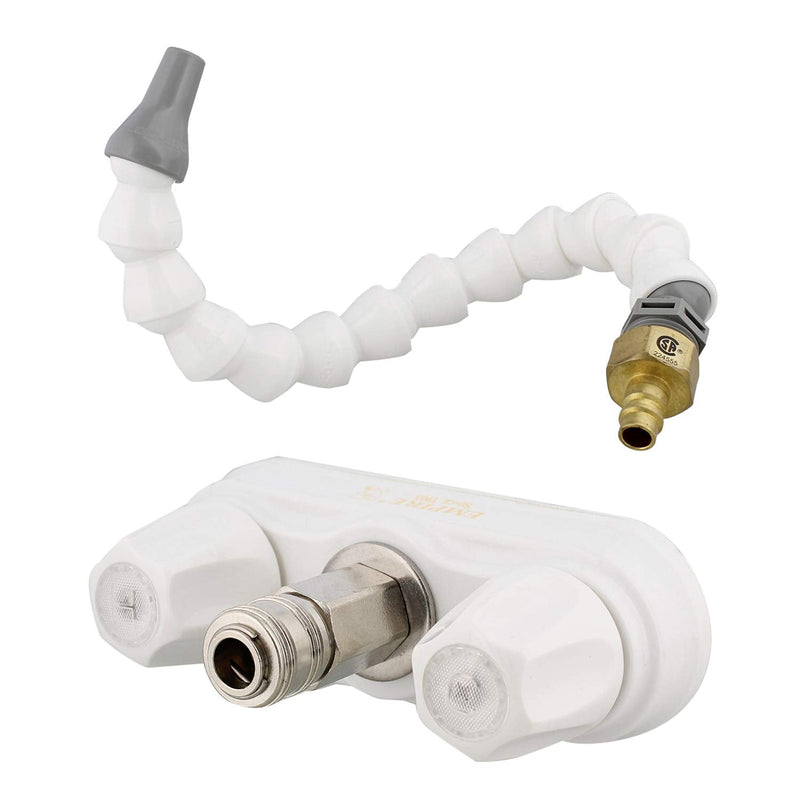 Empire Faucets CRD-QDFLX-WHT 4" Quick Disconnect Valve with Metal Quick Connecter - White