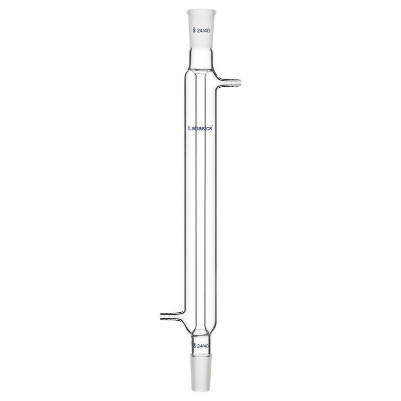 Labasics Borosilicate Glass Liebig Condenser with 24/40 Joint 300mm Jacket Length Lab Glass Condenser 300 mm