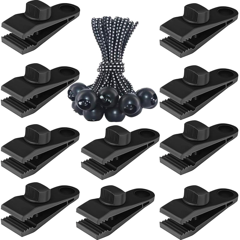 Tarp Clips Heavy Duty Lock Grip, 20 Pack Tarp Clamps Heavy Duty, Shark Tent Fastener Clips Holder, Pool Awning Cover Bungee Cord Clip, Car Cover Clamp Adjustable,Heavy Duty