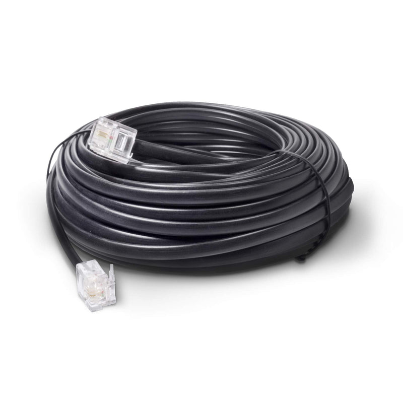 THE CIMPLE CO Phone Line Cord 50 Feet - Modular Telephone Extension Cord 50 Feet - 2 Conductor (2 pin, 1 line) cable - Works great with FAX, AIO, and other machines - Black 50 Feet Cord (15 Meter)