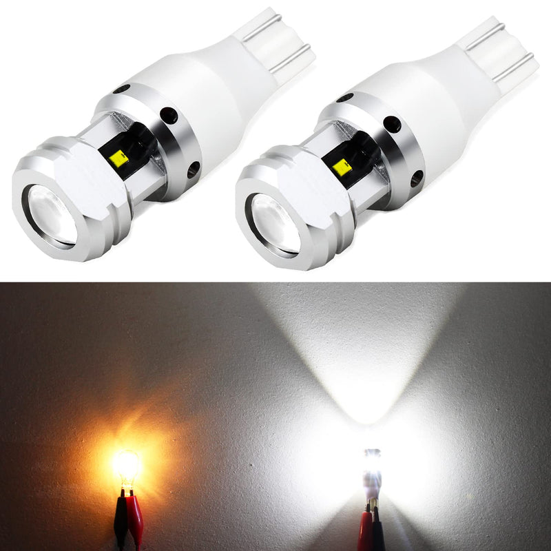PHINLION 921 LED Bulb Reverse Light, 2600 Lumens Super Bright Canbus High Power 912 T15 922 W16W Backup Replacement Lights, 6000K Xenon White, Pack of 2
