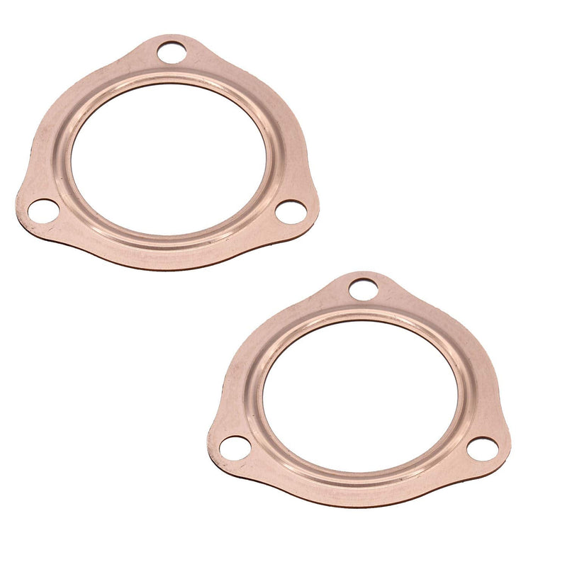 2 1/2" Copper Header Exhaust Collector Gaskets 2.5 inch Exhaust Gaskets Compatible for SBC BBC 302 350 454 2-1/2"