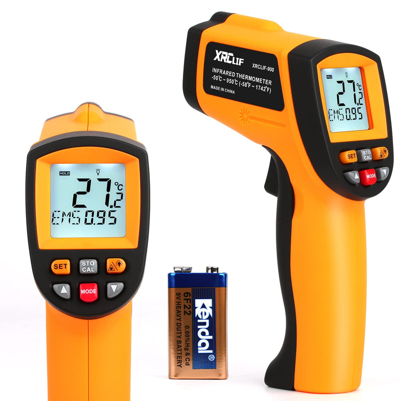 Laser Infrared Thermometer Gun - High Heat, Settable Temp Alarm, IR Temperature Reader -58F to 1742F, Industrial Surface Use -58°F~1742°F