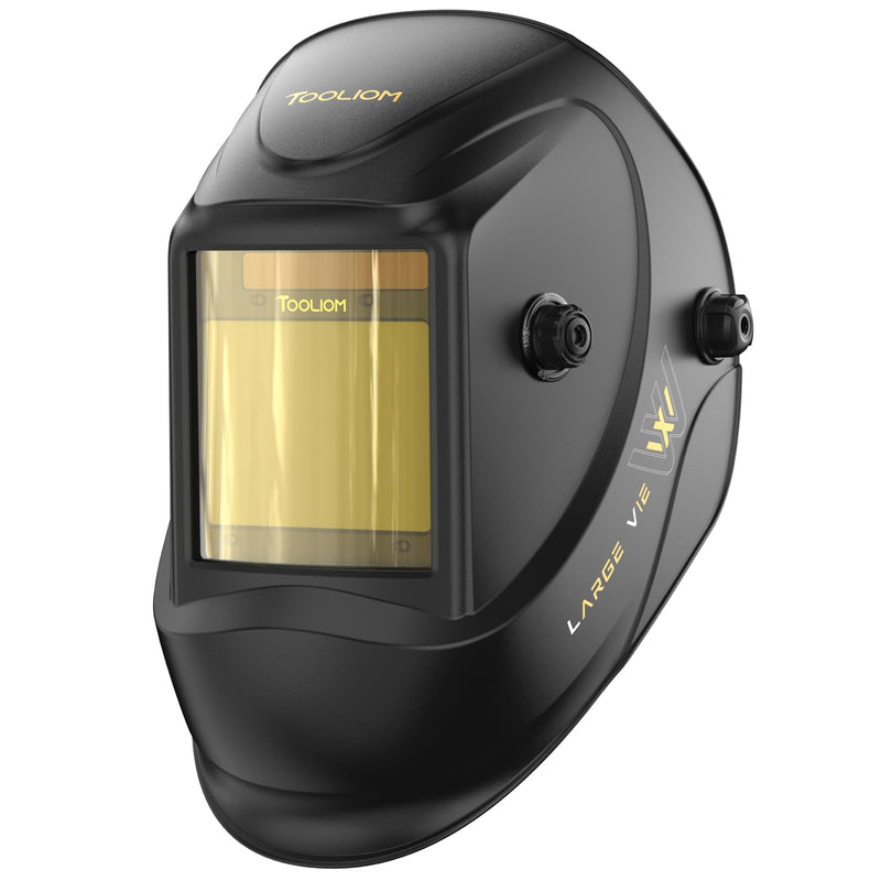 TOOLIOM Large Viewing Welding Helmet True Color Auto Darkening 1/1/1/1 3.94"x 3.27" Welding Mask with Weld/Grind/Cut Mode for TIG MIG Stick 3.94" x 3.27"