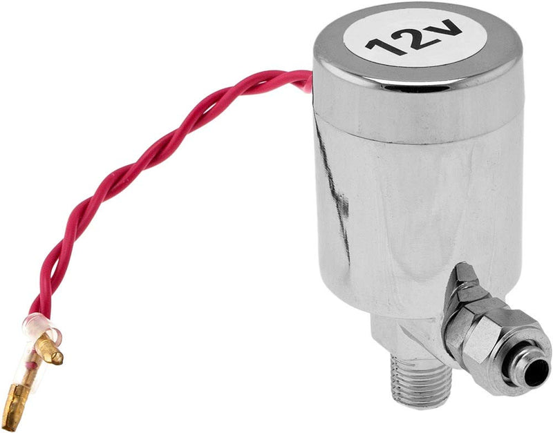 Vixen Horns 1/4" NPT 12V Electric Air Valve (Solenoid) for 3/8" OD Hose 200PSI Train/Air Horn Chrome Plated VXA7468C 1/4 NPT Male-3/8 OD Hose 12V Chrome Plated