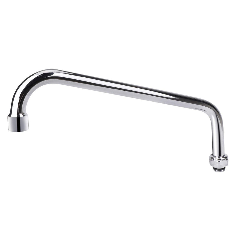 Swivel Swing Nozzle Spout 12 Inch Replacement Kit for Commercial Kitchen Sink Faucet Stainless Steel Add-on Spout Fits for 2 or 3 Bay Compartment Sinks, Chrome Finish (M25*1.25mm)