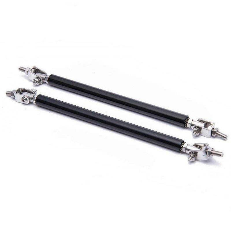 HERIS 2pcs Adjustable Black 7.87"-13" Front Lip Strut Rod Bumper Splitter Universal Tie Support Bars