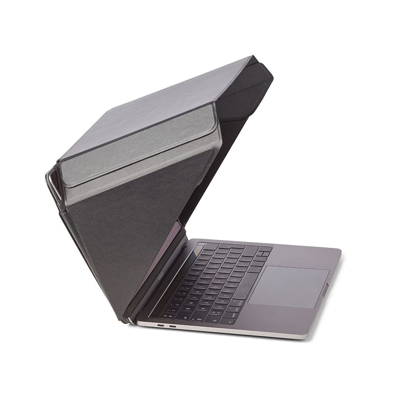 4-in-1 Laptop Sun Shade Lux Hood - Screen Shade, Privacy Screen, Heat Protection, Contrast Enhancement - Fits 12”/13”/14” Laptops, Self-Standing Cover with Pocket - Black 12-14in