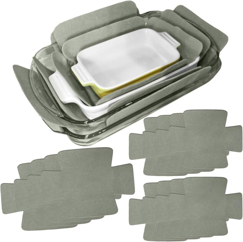 Evelots Pan & Pot Protectors – 12-Pack Extra Thick Felt Cookware Dividers for Pots, Pans & Dishes – Prevent Scratches, Chips & Cracks When Stacking – Heavy Duty Non-Slip Felt Pads Set of 12 Gray