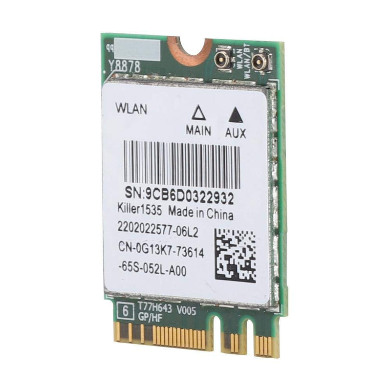 Game Wireless Network Card,Dual Band 802.11ac NGFF M.2 867Mbps Bluetooth 4.1 Game Wireless Network Card for Killer WirelessAC 1535