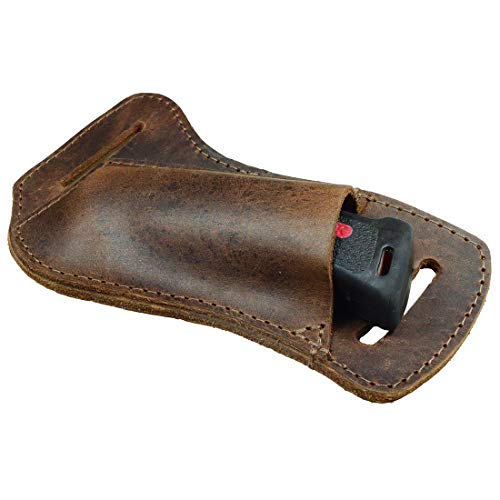 Hide & Drink, Horizontal Holster Compatible with Swiss Champ Victorinox Army Knife, Tool Case for Belt, Full Grain Leather, Handmade, Bourbon Brown