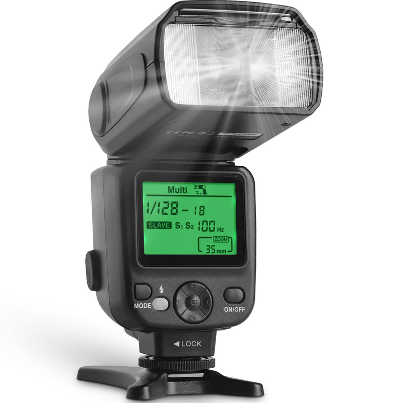 Altura Photo Camera Flash with LCD Display, Universal Speedlite for DSLR | Standard Hot Shoe for Canon, Sony, Nikon, Panasonic & Mirrorless