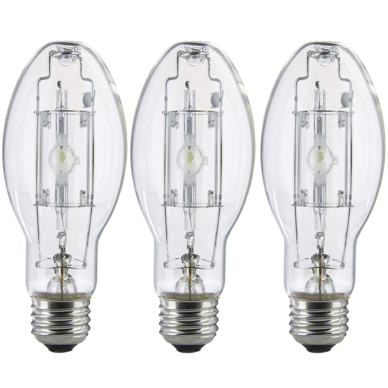Bluex Bulbs 3 Pack MP100/U/MED 100 Watt Metal Halide ED17 Bulb, Medium Base, Clear Metal Halide Bulb 100W 100 Watts