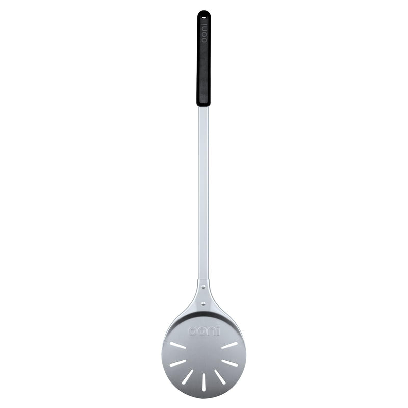 ooni Pizza Turning Peel - 7 Inch Aluminum Perforated Pizza Peel, Lightweight Metal Pizza Turner with Long Handle, Pizza Tools, Pizza Oven Accessories