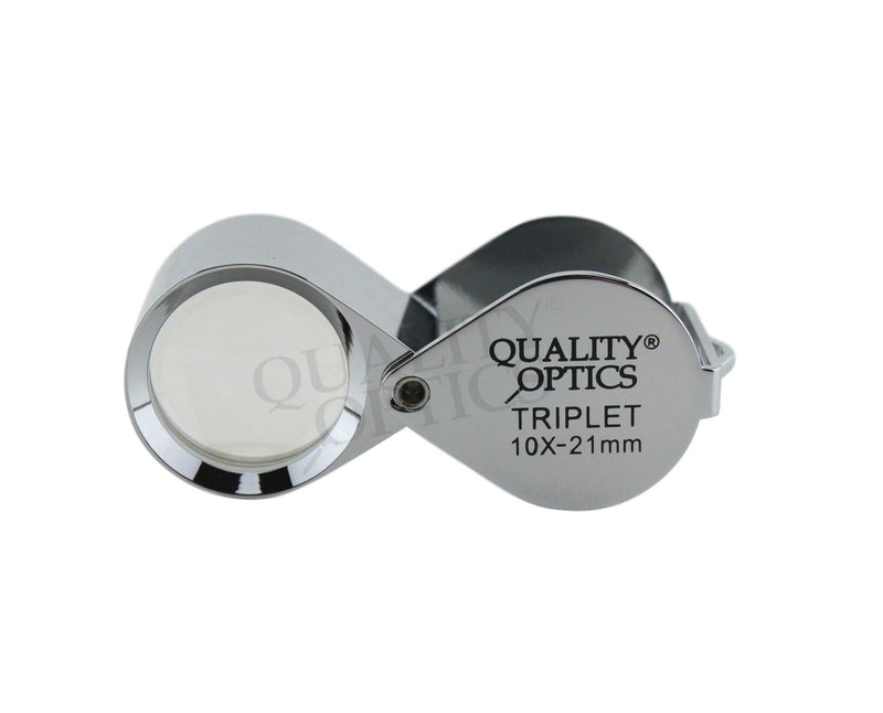 Hastings 10X Loupe Highest Optical Grade Glass Element Lens Includes Leatherette Pouch Chrome