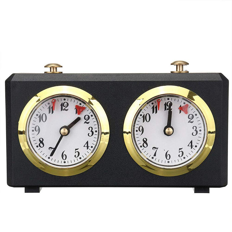 Professional Chess Clock - Analogue Game Timer with I-GO Count Up/Down, International Chess Timer Black
