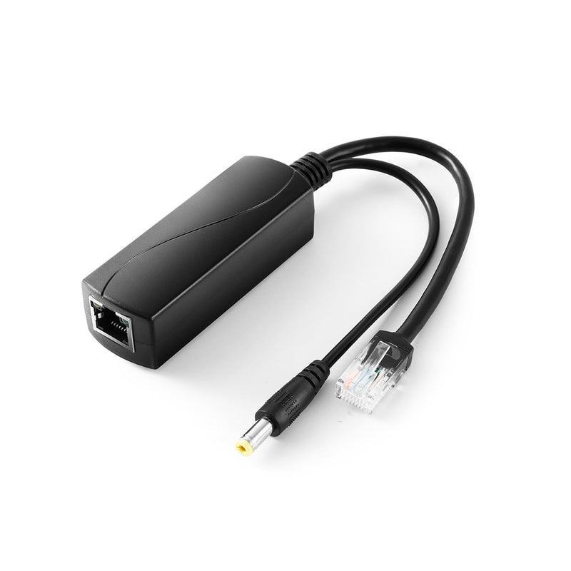 Active PoE Splitter 12V 1A Output with IEEE 802.3af Standard Compliant 10,100Mbps Power Over Ethernet Splitter Adapter for Security IP Camera CCTV Surveillance Device 5.5x2.1mm (PS5712P Black) 12V 1A PS5712P