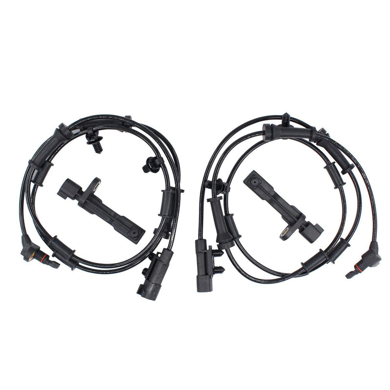 NewYall Set of 4 Front Rear Left Driver and Right Passenger Side ABS Wheel Speed Sensor for Jeep Wrangler 2007-2017, Wrangler JK 2018, Liberty 2008-2012, Dodge Nitro 2007 2010 2011